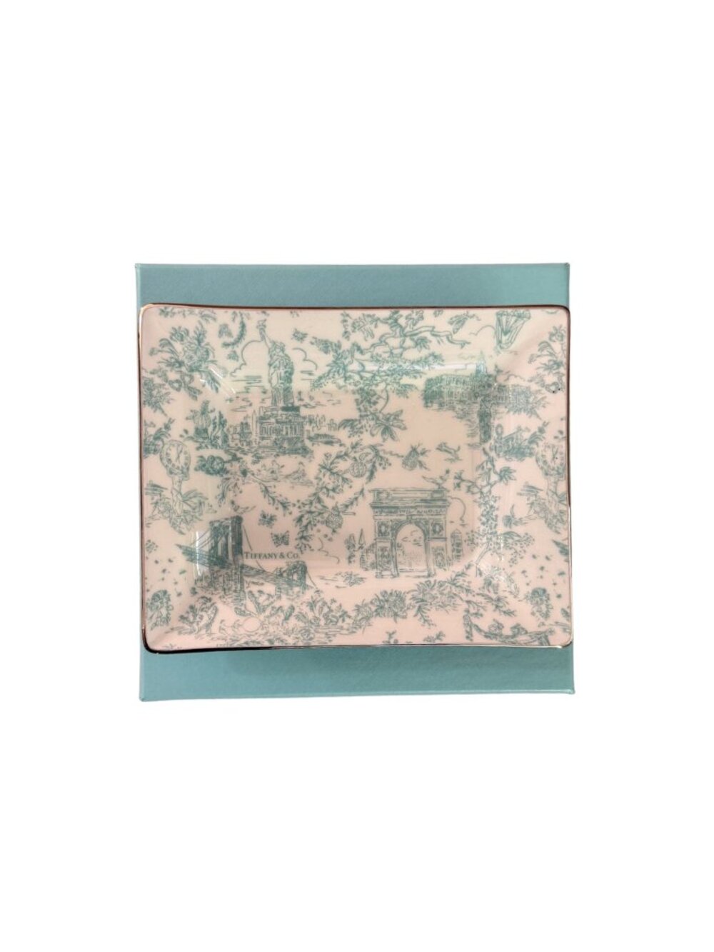 TIFFANY CO Toile Catch All Trinket Tray NEW